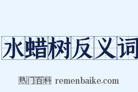 水蜡树反义词是什么意思的图片